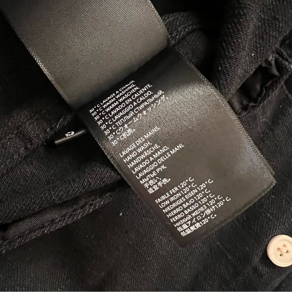 13DE Marzo Paris Mini Teddy Bear Cover Denim Jacket Coat Black Size S - RARE - Picture 5 of 9